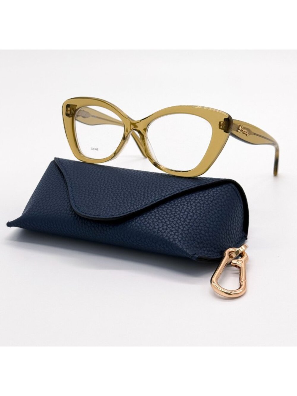 NEW LOEWE EYEGLASSES LW50067I 096 GLOSSY GREEN WOMEN EYEWEAR